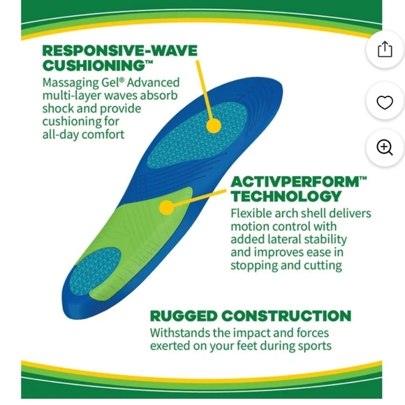 Dr. Scholl’s Sport Insoles Superior Shock Absorption and Arch Support (W 6- 10) - Picture 4 of 16
